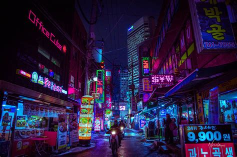 Noealz Anime Cyberpunk Rain Photography — Seoul South Korea