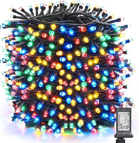 Toodour Christmas Lights Outdoor 213ft 600 Led String Lights 8 Modes
