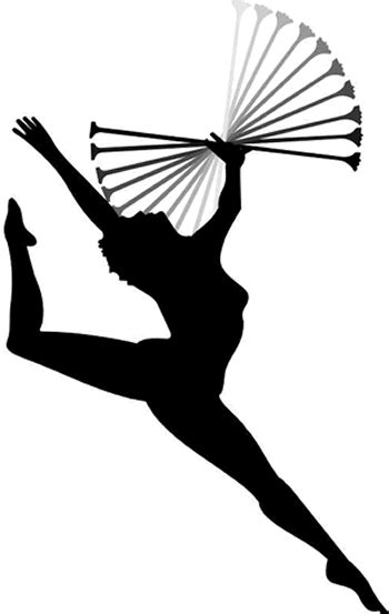 Silhouette Gymnast Twirling Baton Stock Vector Royalty Free 1248940