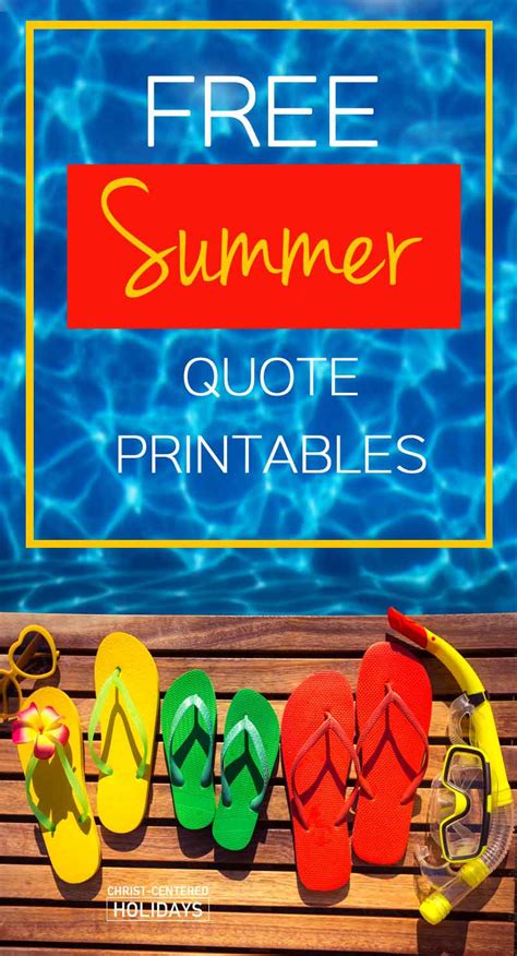 We love the summer months. 33 Summertime Quotes Printables (for Home Decor) - Christ ...