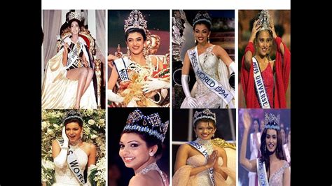 All Indian Miss World Miss Universe Miss India Winners List And