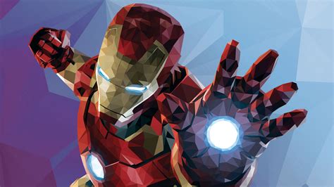 Low Poly Iron Man Graphic Design 4k Hd Superheroes 4k Wallpapers