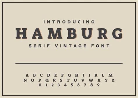 Premium Vector Vintage Bold Serif Font Alphabet And Number