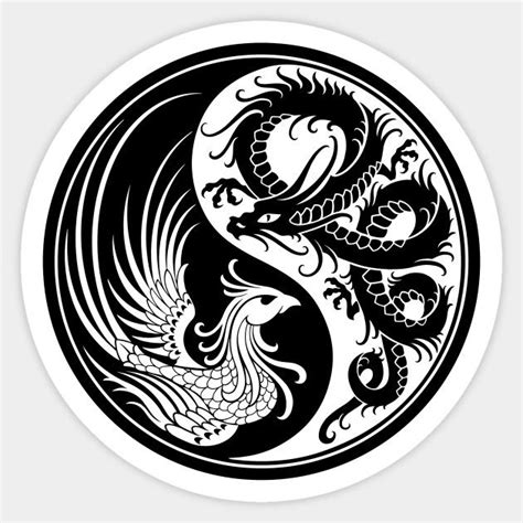 Dragon And Phoenix Yin Yang Yen Yang Ying Y Yang Yin Yang Art Tattoo