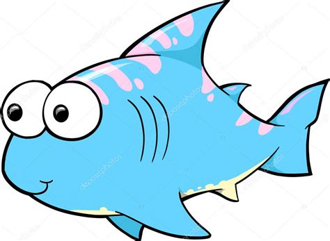 Cute Shark Illustration — Stock Vector © Misterelements 10349997