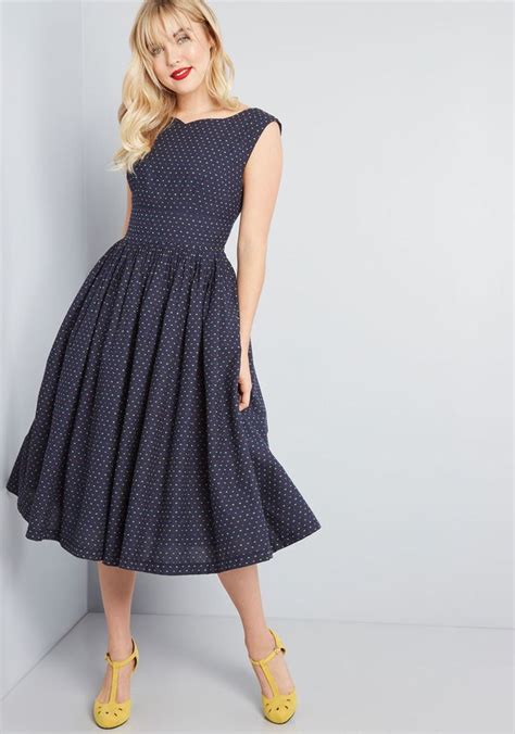 Vintage Polka Dot Dresses 50s Spotty And Ditsy Prints Fit And Flare