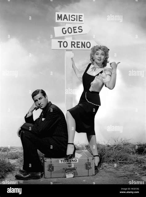 Maisie Goes To Reno From Left John Hodiak Ann Sothern 1944 Stock