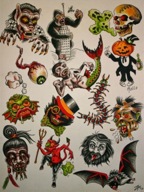American Traditional Tattoo Zombie In 2020 Halloween Tattoos