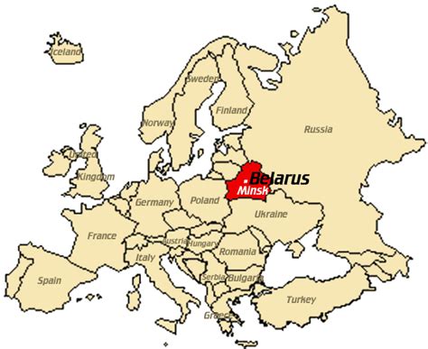 Minsk Europe Map