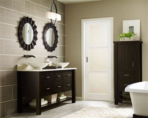 There are many bathroom vanity ideas that you can choose. Omega Cabinetry: Dark Wood Vanity - Modern - Bathroom ...