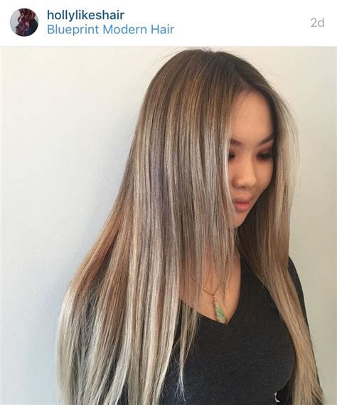 Go to the beauty supply. Ash blonde balayage and base on Asian hair in Portland, OR ...