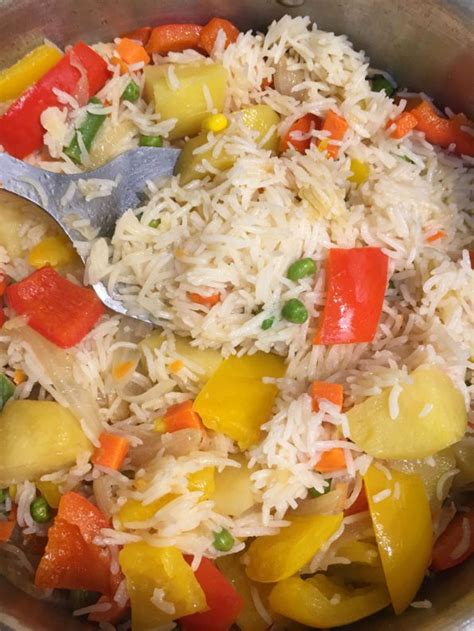 Vegetable Pulao Rice Pilaf With Mixed Vegetables Indian Style Recipe