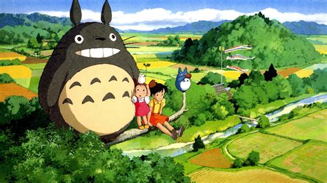 Wallpaper Hayao Miyazaki My Neighbor Totoro Beautiful Countryside
