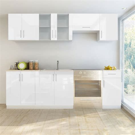 They're glamorous in all the right places, without feeling cold or stark, thanks to stunning wixom door style. vidaXL.co.uk | 7 pcs High Gloss White Kitchen Cabinet Unit ...