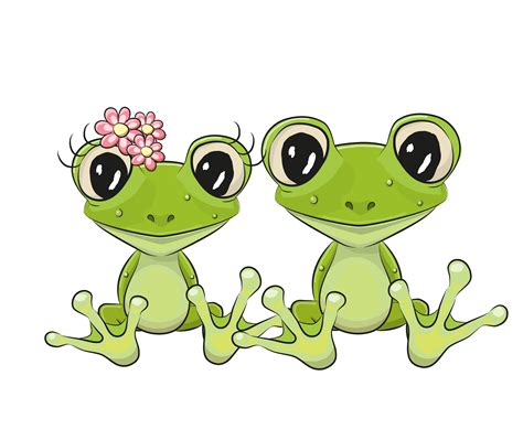 Frog Lithobates Clamitans Vector Green Big Eyes Frog Cute Png
