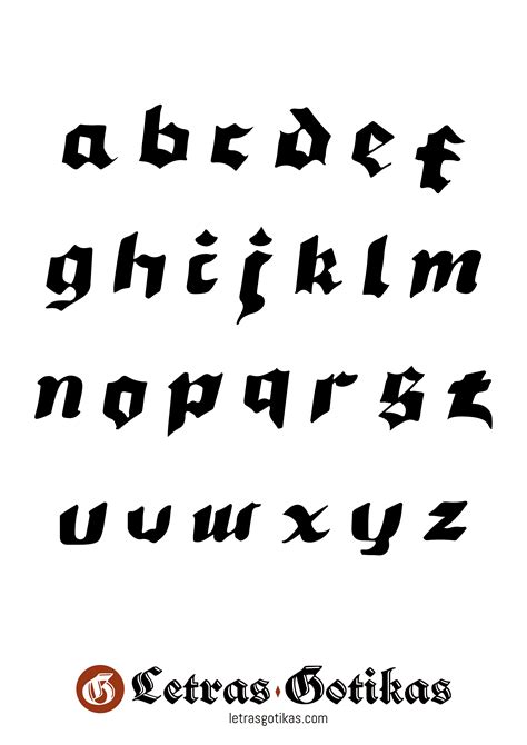 Abecedario Letras G Ticas Letras Gotikas