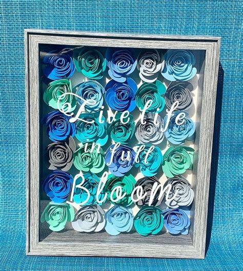 Shadow Box Ts Paper Flowers Flower Shadow Box Rolled Etsy Flower