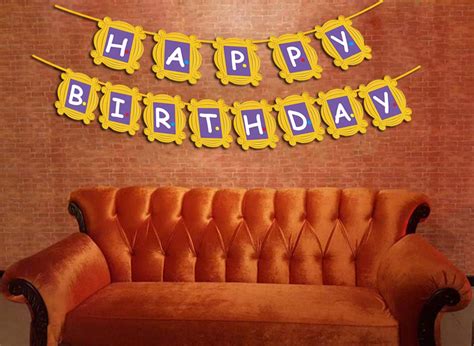 Happy Storm Friends Tv Show Happy Birthday Party Banner Friends Theme