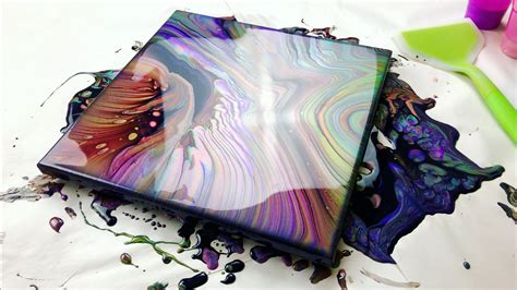 Iridescent Paint From Arteza Review Acrylic Pouring Gorgeous Result Traveling Ring Pour