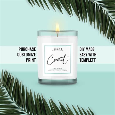 Open and edit your template, save while you make changes. Editable Candle Label Template DIY Product label Branding ...