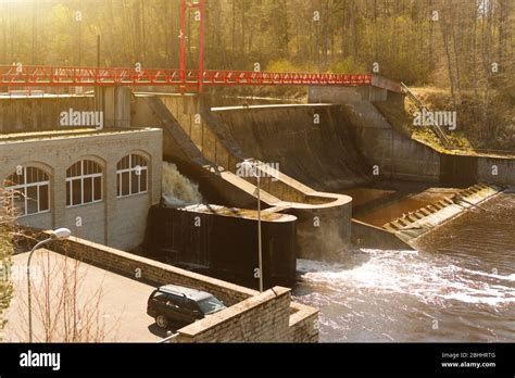 Small Hydroelectric Power Station In Estonia Stock Photo Alamy