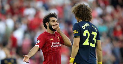 what mohamed salah told david luiz after penalty decision in liverpool vs arsenal irish mirror