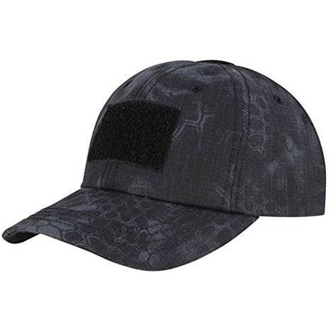 Black Kryptek Typhon Camo Baseball Cap Operators Hat Airsoft Army