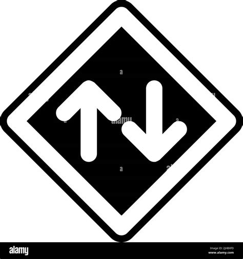Traffic Sign Two Way Street Stock Vector Image And Art Alamy