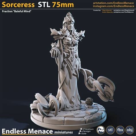 Sorceress 3d Print Model Cgtrader
