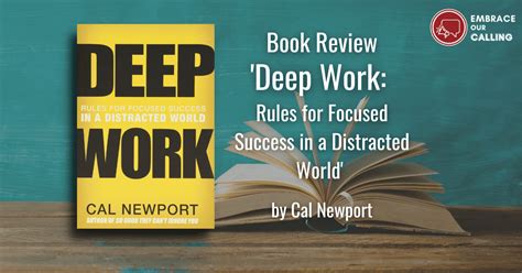 Book Review Cal Newports “deep Work Rules For Focused Success In A