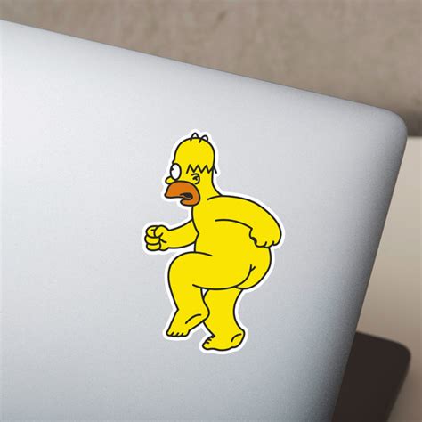 Sticker Homer Simpson Runs Naked MuralDecal Com