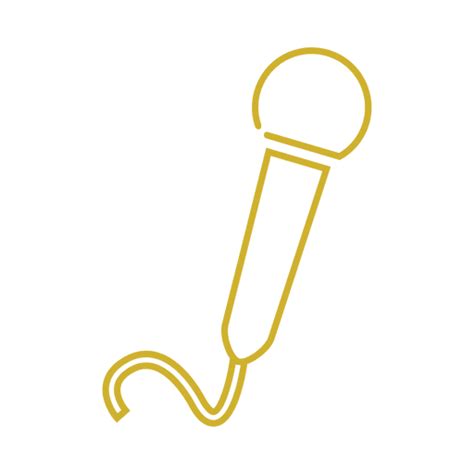 Yellow Mic Line Iconsvg Png And Svg Design For T Shirts
