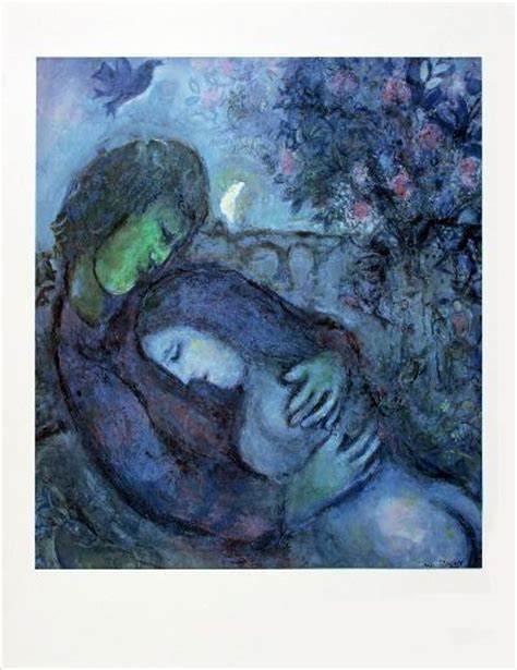 1990 Chagall Les Amants En Bleu Poster
