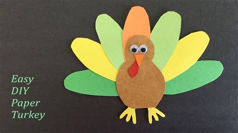 Easy Paper Turkey Craft Idea Thanksgiving Crafts For Kids Youtube