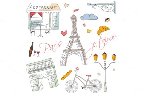 Paris Postcard Hand Drawn ~ Illustrations On Creative Market
