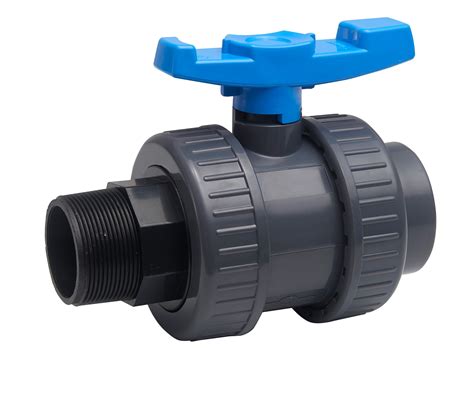 1 Inch Water Treatment Plastic Pvc Male Double Union Ball Valve China