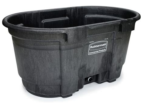 Rubbermaid Commercial Products Stock Tank Black 25 Inh X 53 Inl X 31