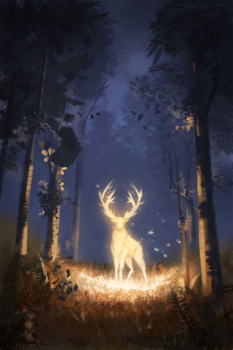 Artstation Forest Spirit Mystical Forest Fantasy Forest Magic