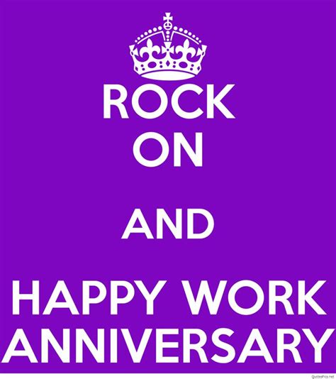rock-on-and-happy-work-anniversary | Work anniversary, Work anniversary quotes, Anniversary ...