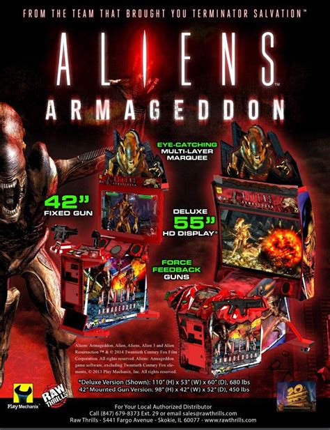Aliens Armageddon Arcade Game 55 Deluxe Gameroom Goodies