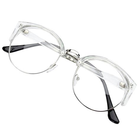 Retro Style Women Men Round Nerd Glasses Clear Lens Eyewear Metal Frame Glasses 6 Colors In