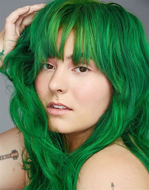 Kowabunga Green Dark Green Hair Neon Green Hair Semi Permanent Hair Dye