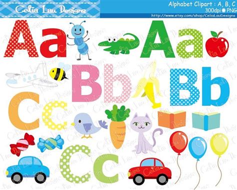 Alphabet Clipart Abc Digital Clip Art Set Includes 30 Cute Graphics