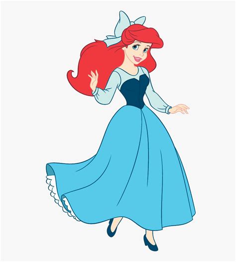 Ariel As Human Clipart Disney Ariel Blue Dress Free Transparent