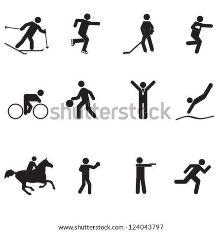 Set Sports Icons Stock Vector Royalty Free Shutterstock