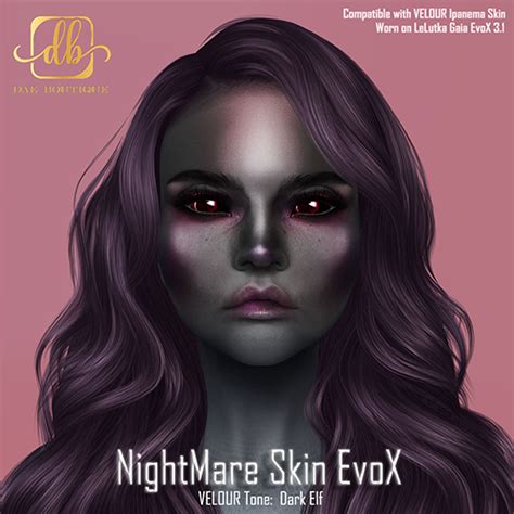 Second Life Marketplace Nightmare Skin Evox Dark Elf