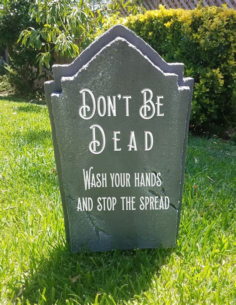 Dont Be Dead Custom Gravestone Tombstone Led Illuminated Etsy