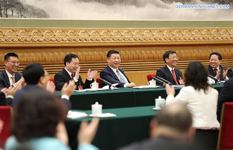 Xi Jinping Nimmt An Podiumsdiskussion Mit Delegierten Des 12 Nvk Aus