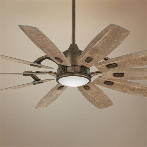 Magnificent rustic wood ceiling fans kitchen island light. Ceiling Fans | 65" Minka Aire Barn Heirloom Bronze LED ...