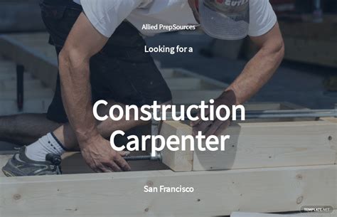 14 Free Carpenter Job Description Templates Edit And Download